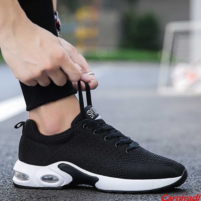 Unisex Mode Athletics Demping Running Schoenen Dames Vliegende Weven  Lace-Up Casual Sneakers Dames Non-Slip