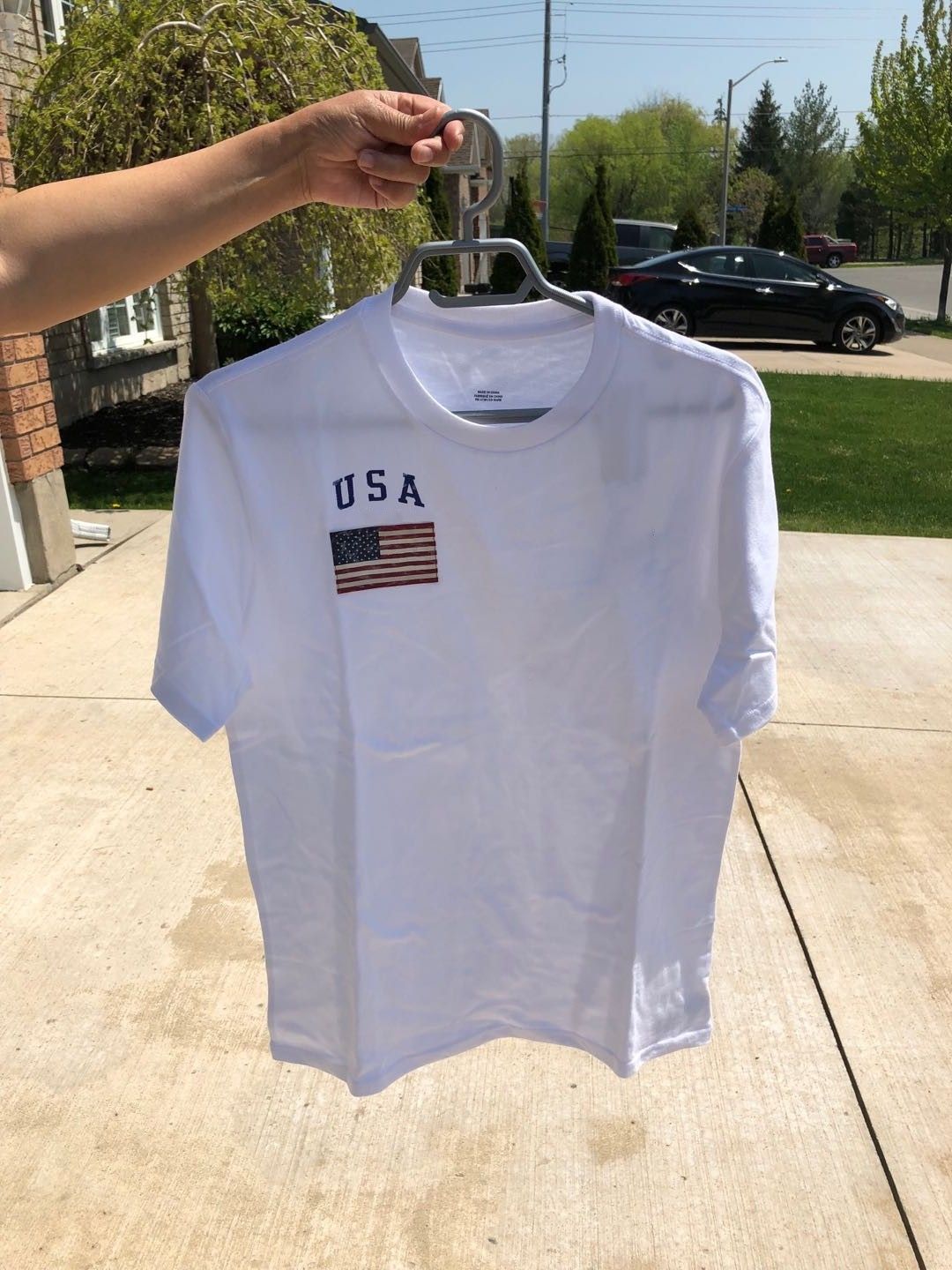 USA flag white