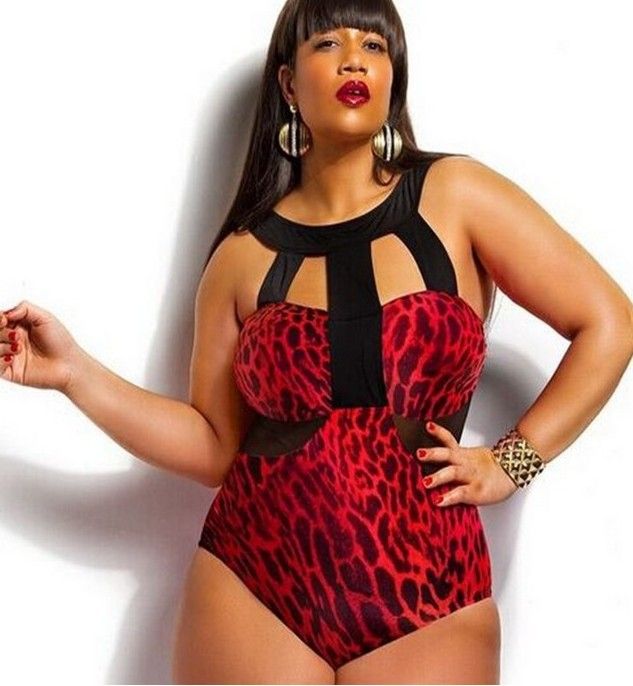 2016 Plus Size Black Red Leopard Swimsuit Women Mesh One Piece Swimwear Padded Bra Push Up Big Size Bathing Suit L 3XL Sexy High Waist From Heroesbao, $15.04 | DHgate.Com