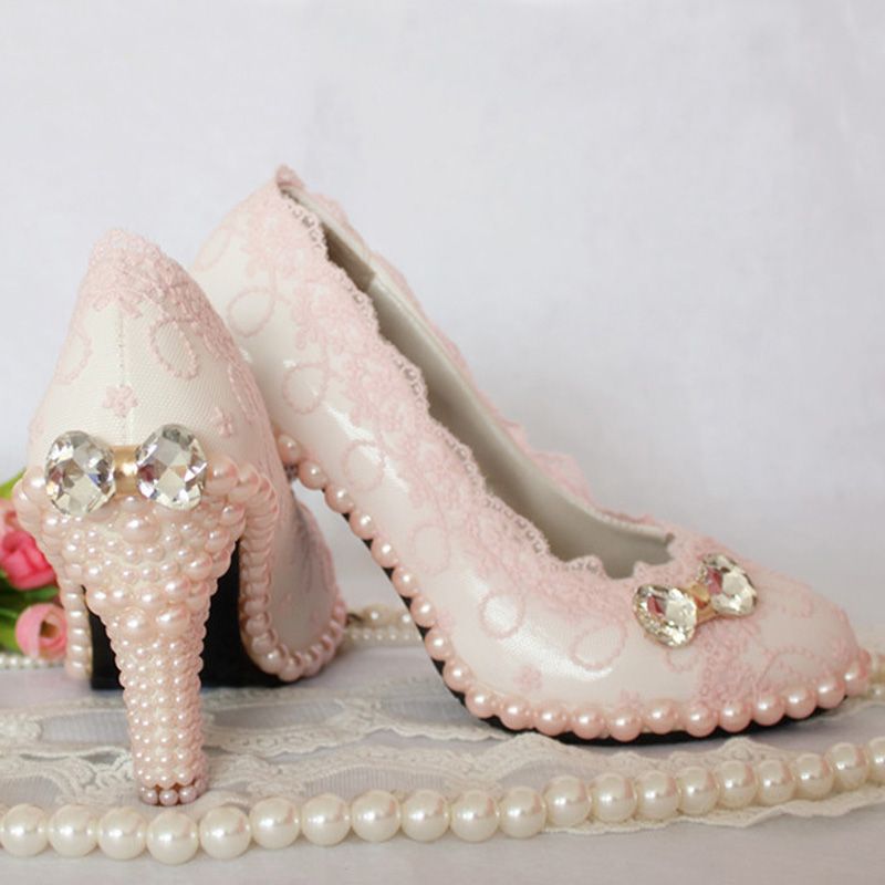 pink bridal shoes
