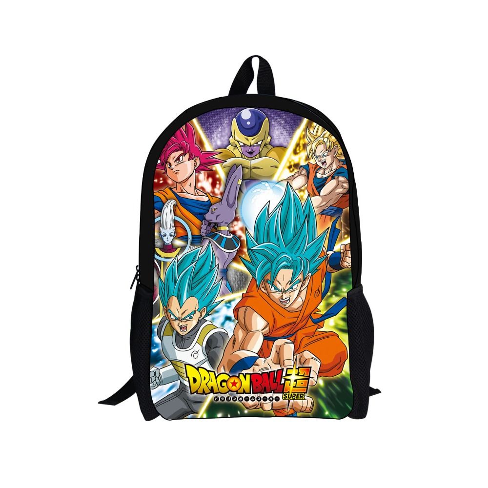 Caliente animado Ball Z Impresión Mochila los niños mochilas azul de dibujos