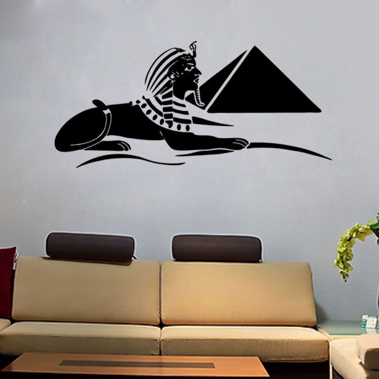 Sphinx Wall Art Mural Poster Ancient Egypt Treasure Wall Decal Sticker Living Room Bedroom Artistic Decoration Wall Tattoo Wall Applique Canada 2019