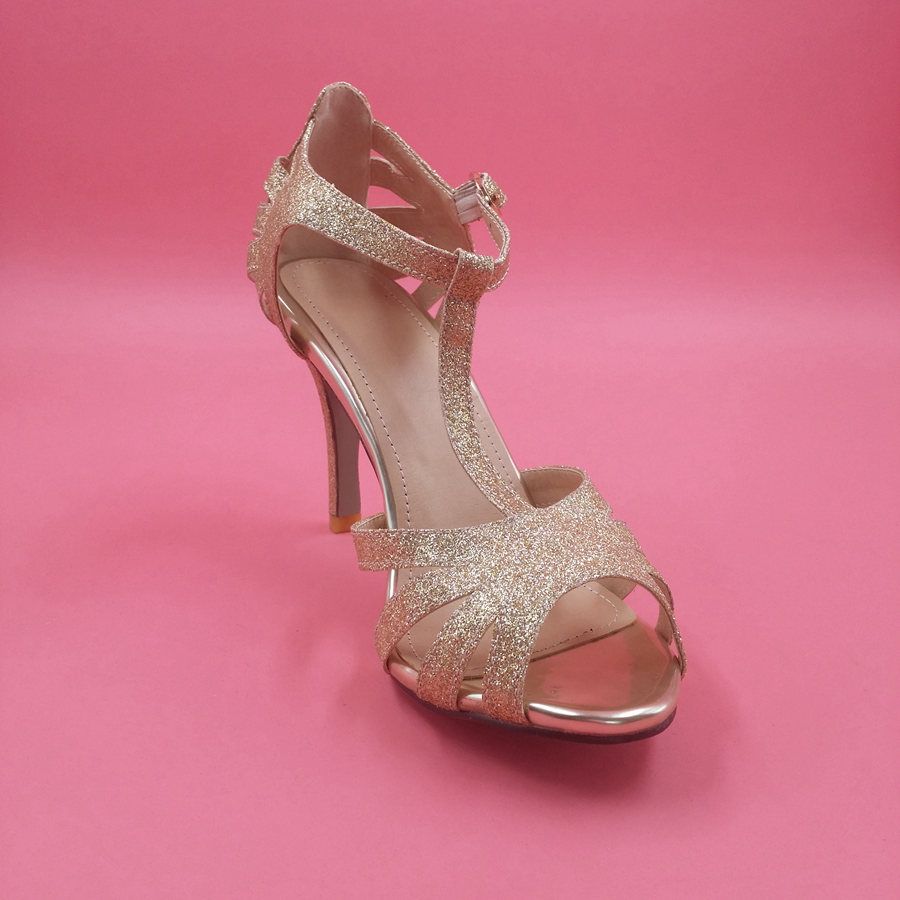 comfortable gold pumps