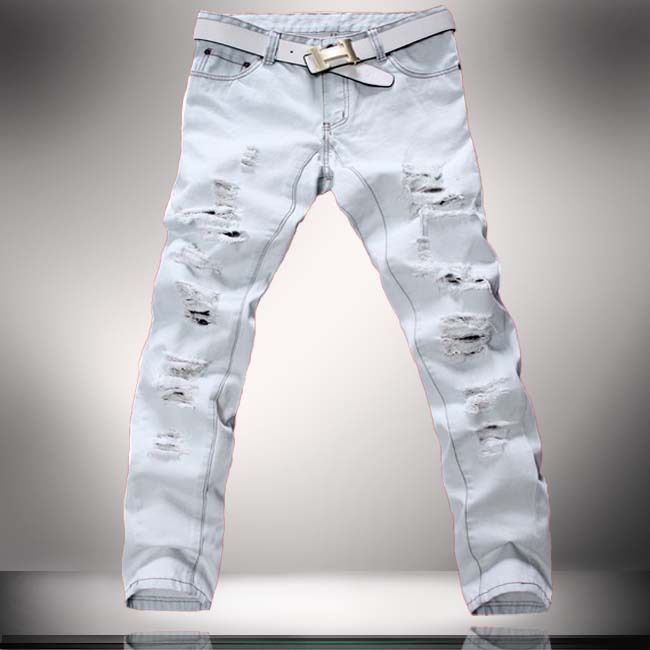 men's white jeans size 42