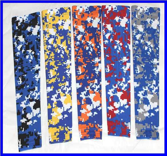 PICK YOUR NUMBER Football YOUTH LARGE Arm Sleeve CAMO ROYAL BLUE YELLOW WHITE 