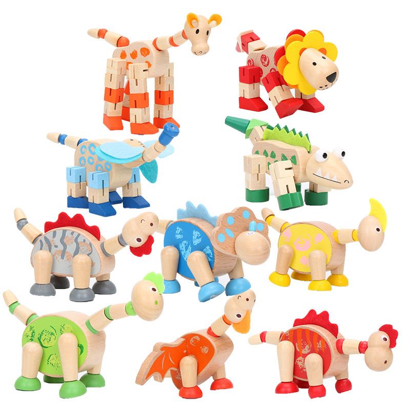 2019 animal wooden toys educational toy intelligence dinosaurs cartoon animals wood toys for children kids baby toys from china_outdoor 40 21 cartoon educational
