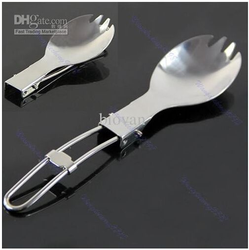 GENUINE UK SELLER 2 x METAL Spork BRAND NEW Picnic Camping Cutlery Lunch Box