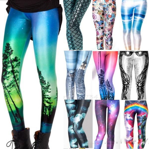 Acquistare 21 Design New Fashion Women Stampa Spaziale Pantaloni Leggings  In Galassia Leggings Di Latte Nero Leggins Da Donna Free Size CH 6523  Economico | Consegna Veloce E Qualità | DHgate Italy
