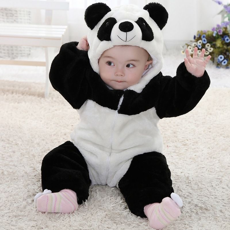 Niño Recién Nacido Del Bebé Del Mameluco De La Panda 0 24 Meses De Una Pieza Del De Bebé De Algodón De Manga Larga Oso Animal De Cosplay De 28,61 € DHgate