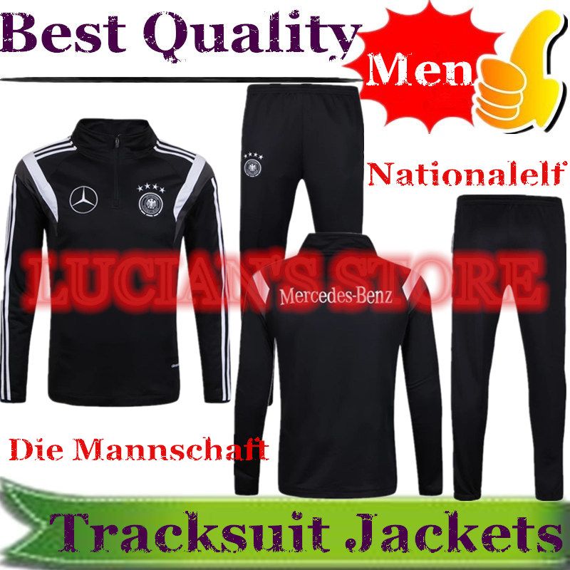 2016 Trajes de chaqueta de fútbol de calidad clásica de Alemania Chandal Trajes de