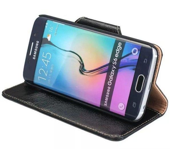 funda protectora Bolsa de plegado cáscara funda Bag abatible para Samsung Galaxy s6 Edge plus g928f 