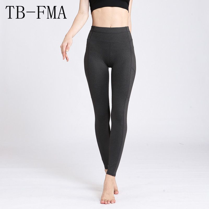 2021 Women Yoga Pants Top Quality High Elastic Waist Solid Thick