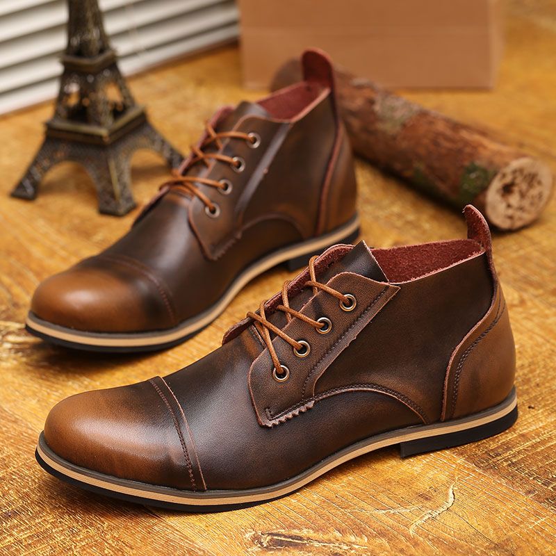 mens fashion casual leather shoes