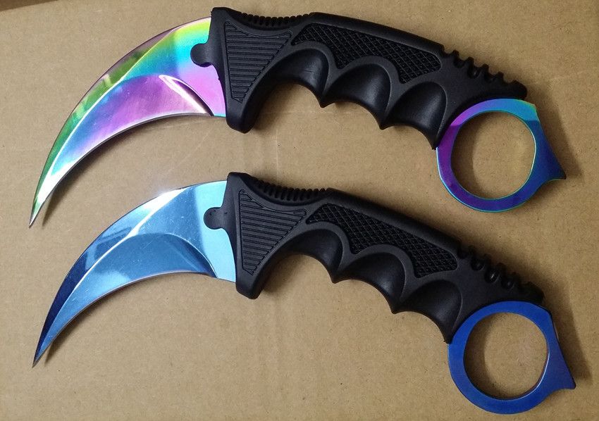 21 Factory New Cs Go Knife Counter Strike Global Offensive Karambit Knife Dimond Blue Fade Tooth Real Game Knife 19cm Length From Csgoproducts 21 11 Dhgate Com