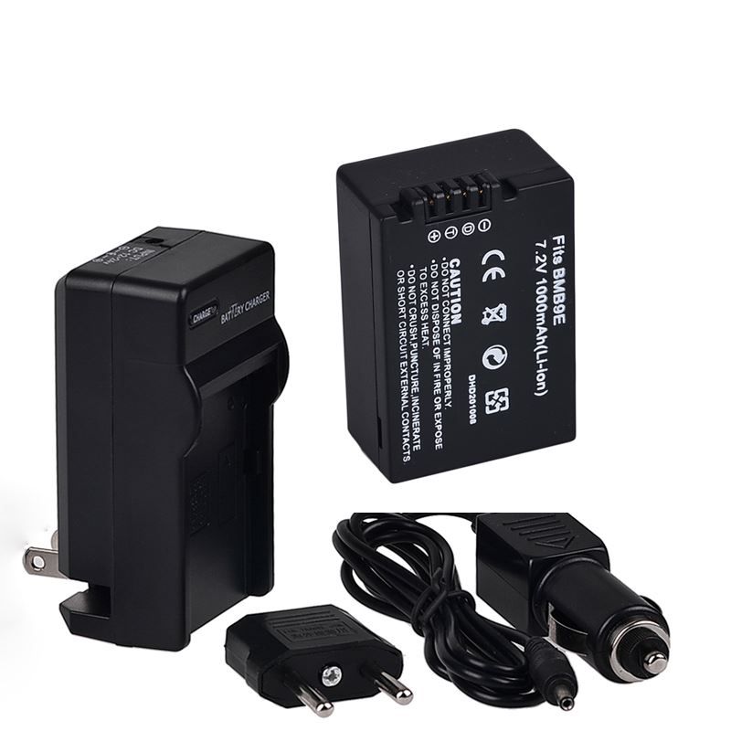 2021 DMW BMB9E Battery + Charger+Car Charger For Panasonic LUMIX DMC FZ40 FZ45 FZ60 FZ100 FZ47