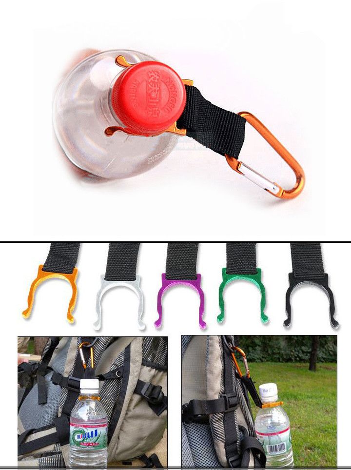 New Carabiner Belt Clip Key Chain Water Bottle Hook Clamp Holder