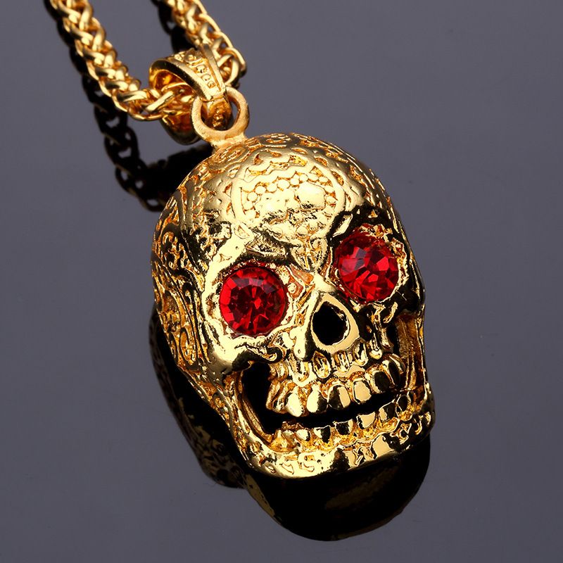 satin al 18 k altin iskelet hip hop kolye kolye yakut goz erkek kolye adam toptan icin en iyi hediye tl65 01 dhgate comda