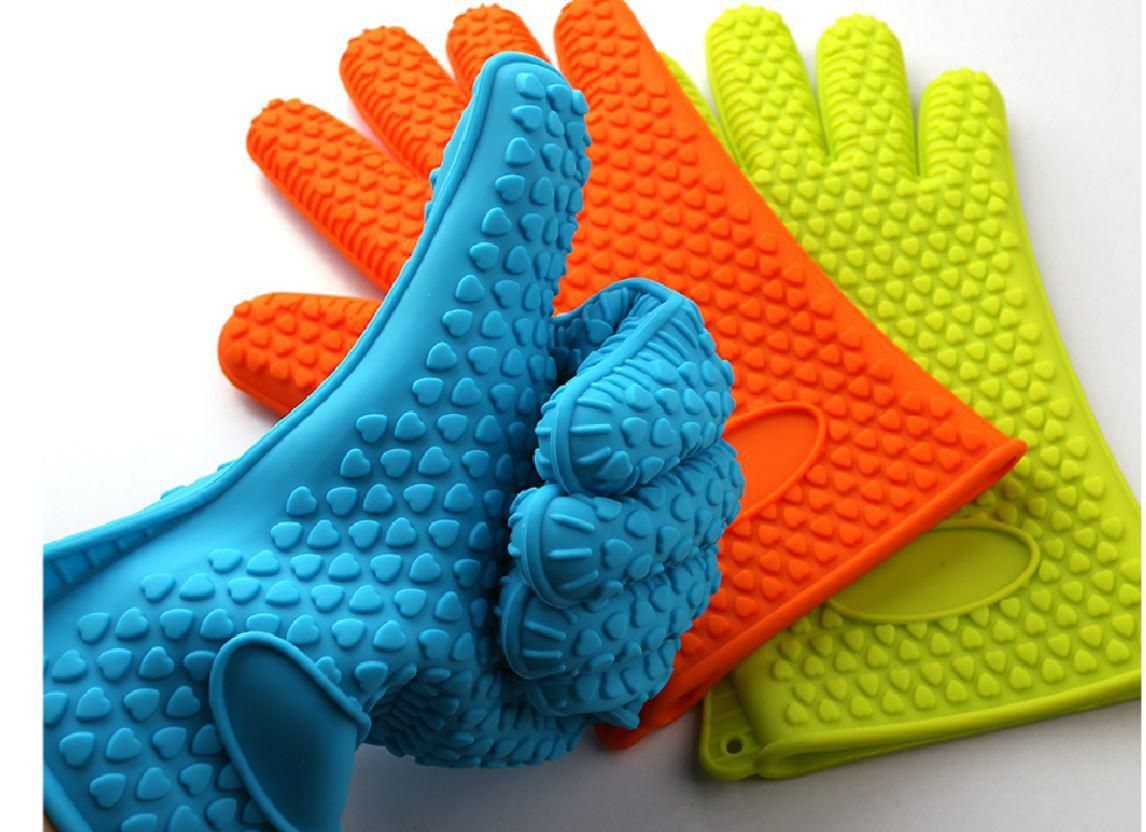 2021 Silicone BBQ Gloves Insulated Kitchen Tool Heat Resistant Glove