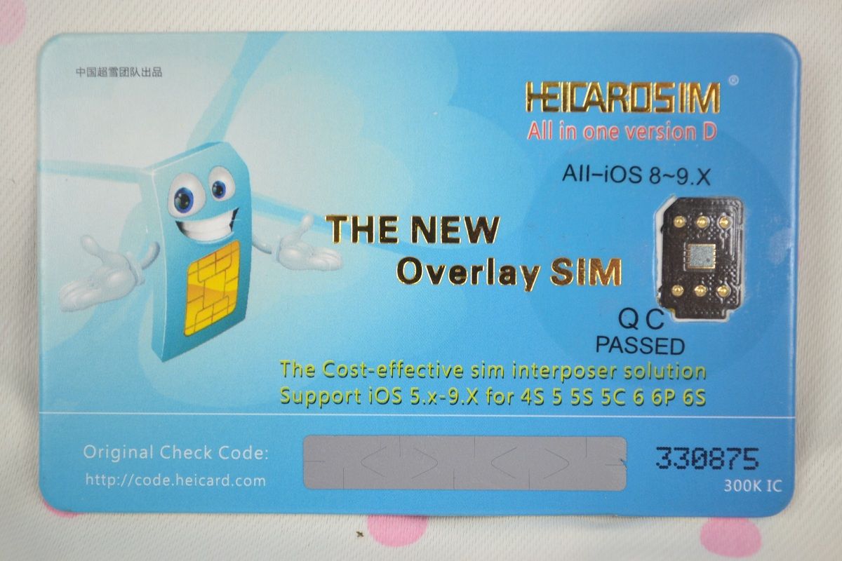 Without Jailbreak Phone Chinasnow Heicard Sim Unlock Card IP64D