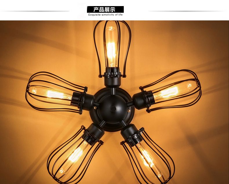 Diy Rh Designer Loft American Country Industrial Warehouse Edison Diy Rh Designer Loft American Country Industrial Warehouse Edison Vintage Ceiling Lamps For Home 5 Heads