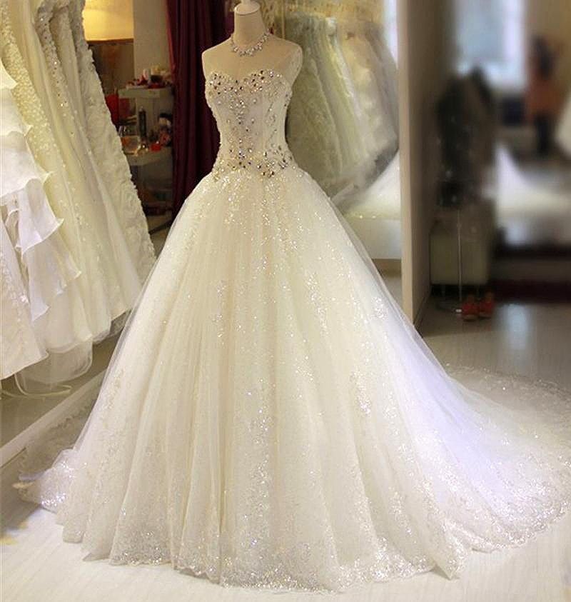 Compra Modern Corset Una Línea De Vestidos De Novia 2019 Cristales De Novia  Con Cordones En La Espalda Vestidos De Novia Vestidos De Novia Robe De  Marriage Barato | Entrega Rápida Y