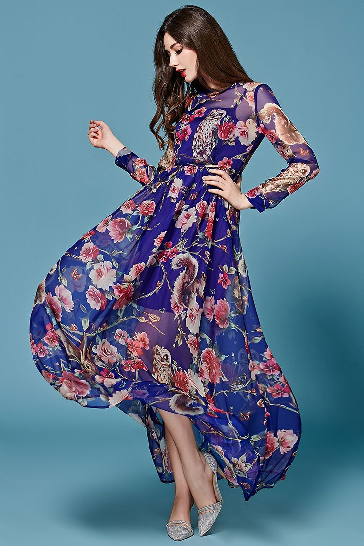 big floral print dress