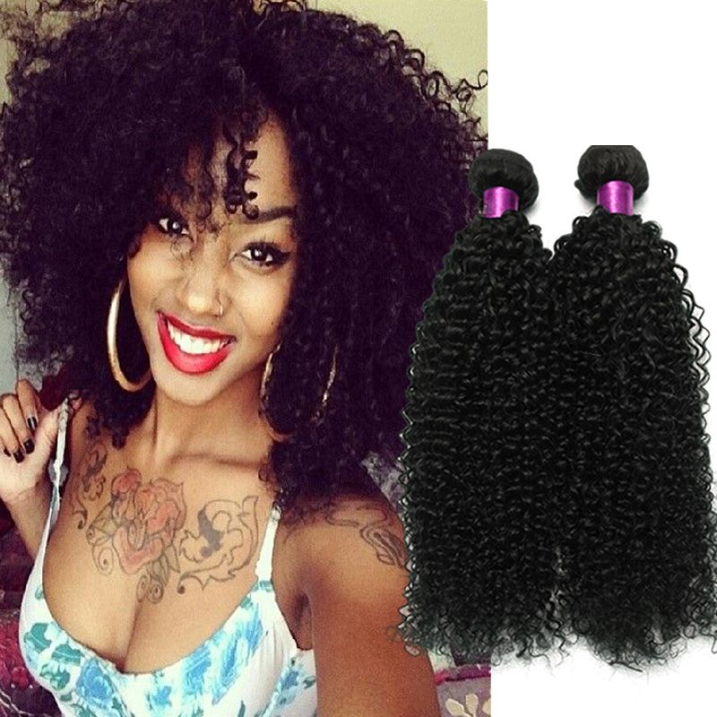 Brazilian Curly Hair Weaves Natural Peruvian Malaydian Brazilian