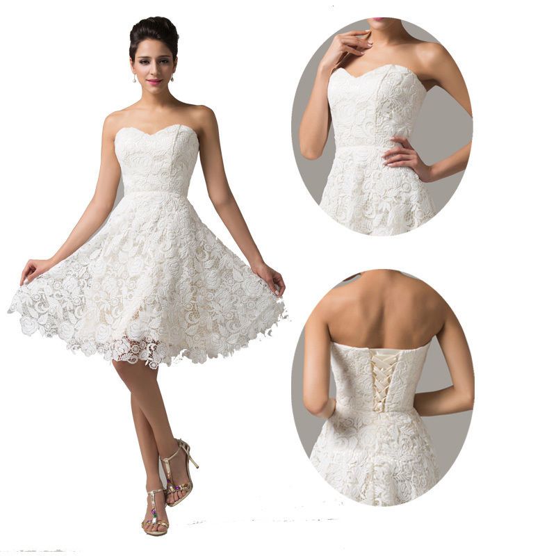 ivory lace cocktail dress