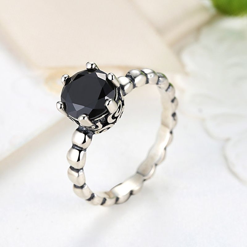 anello pandora spinello nero anello pandora spinello nero