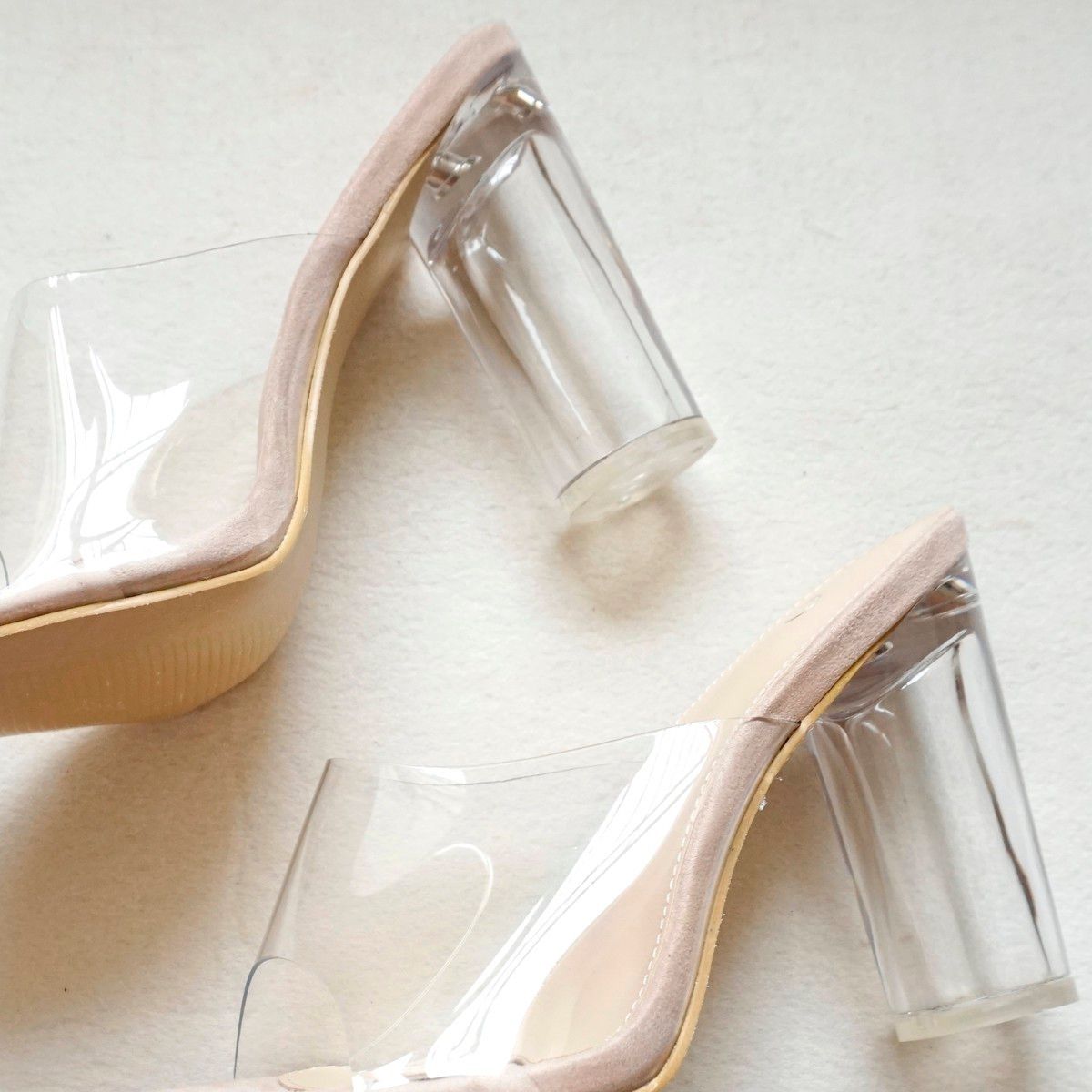 mules a talon transparent