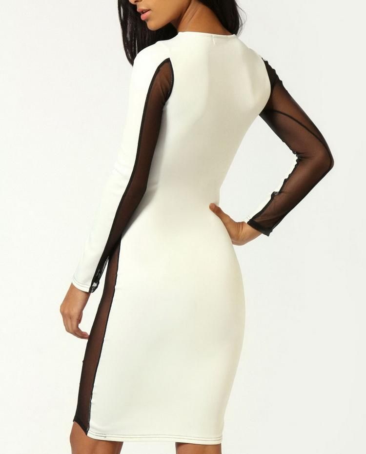 2015 Sexy Womens Ladies Elegant Evening Cocktail Party Short Mini Dress Black White From Full