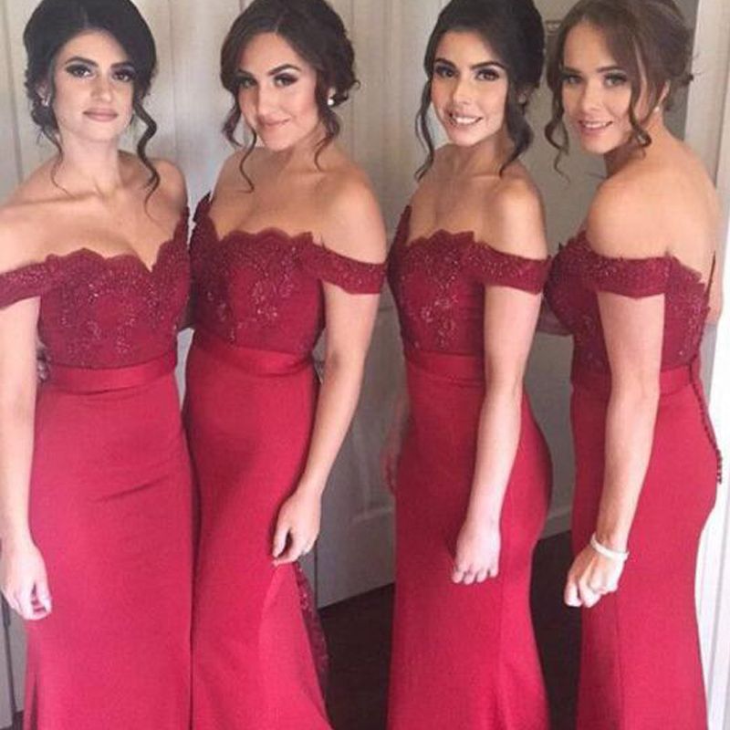 burnt red bridesmaid dresses