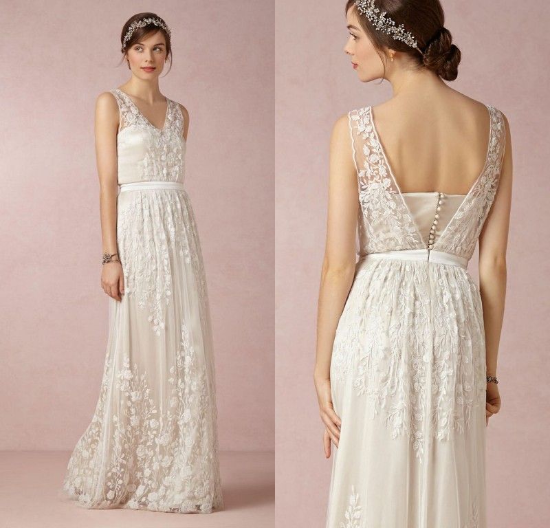 bohemian floral wedding dress