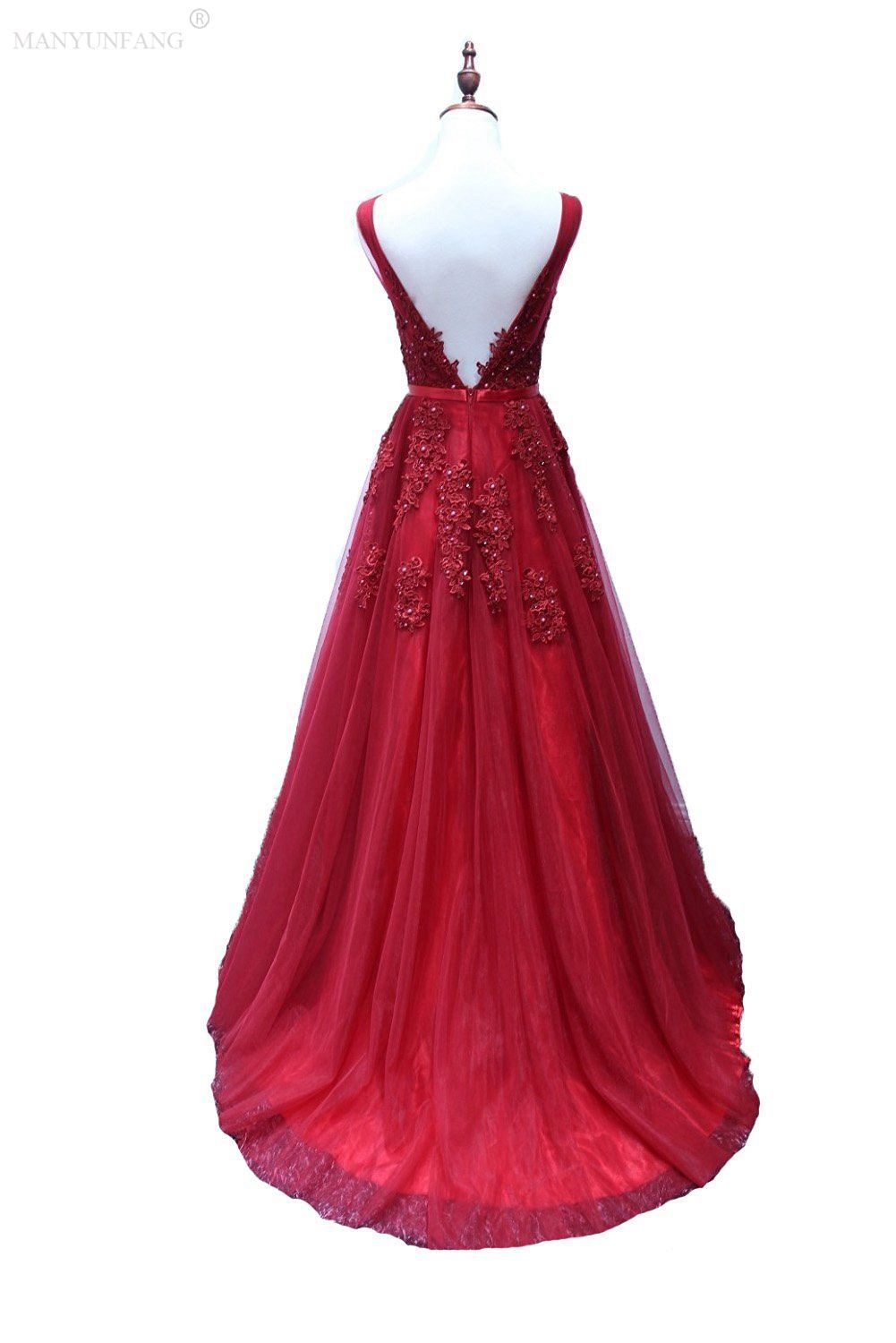 red long gown