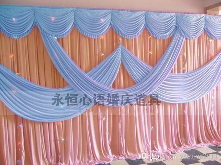 Slippery Wedding Party Fabric Satin Curtain Celebration Backdrop