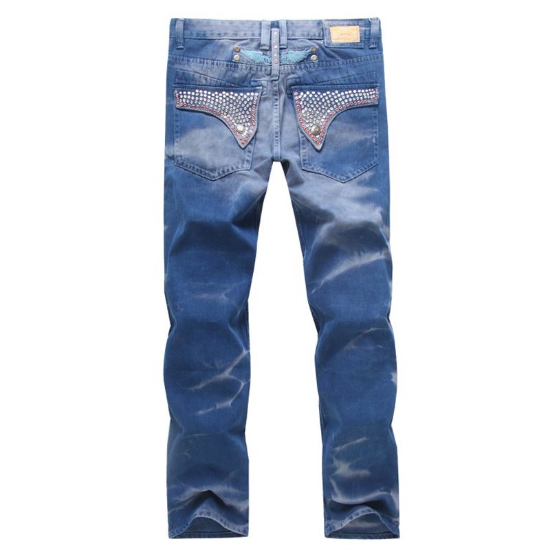 Compra Robin Nueva Marca Denim Jeans De Hombres Con Las Alas De La Bandera  Americana Jeans Rectos Adelgazan Tamaño Gimnasio Joggers Pantalones  Vaqueros Para Hombre Robins Plus 30 42 Barato | Entrega