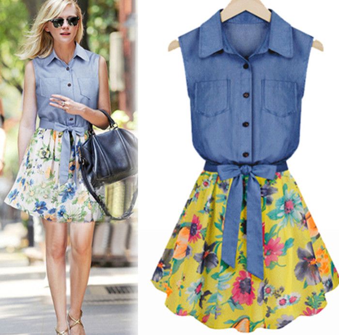 denim shirt summer outfit