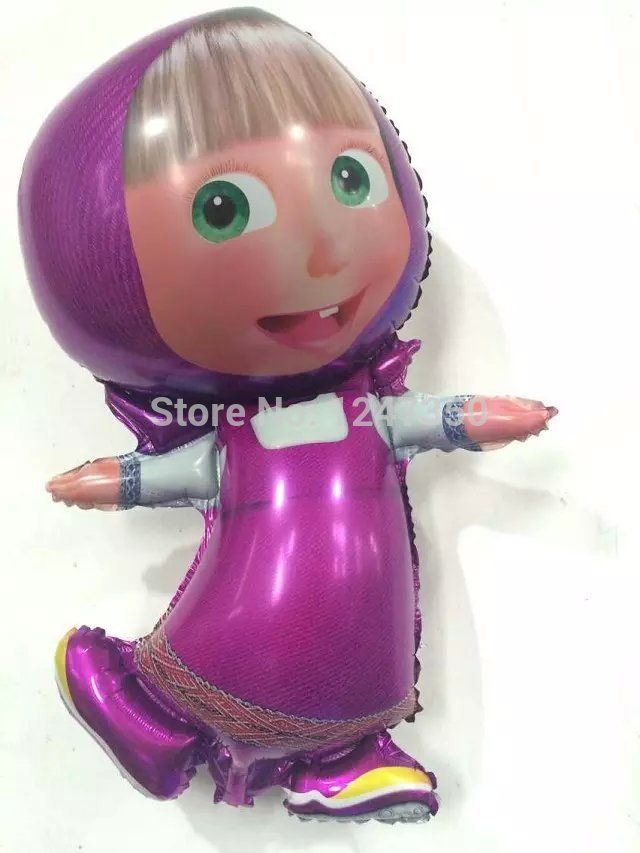 Masha and bear party Foil Balloons Cartoon balls character birthday Party  decorations kids party Supplies 1pc New larger size
