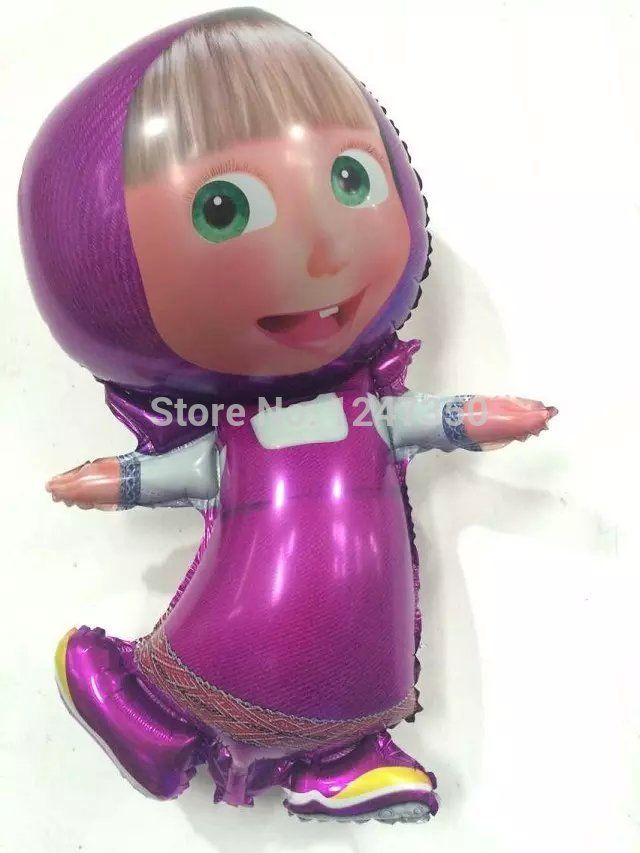 Masha and bear party Foil Balloons Cartoon balls character birthday Party decorations kids party Supplies 1pc New larger size Masha and bear party Foil Balloons Cartoon balls character birthday Party decorations kids party Supplies 1pc New larger size