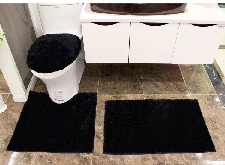 White Black Luxury Bathroom Rug Set Rugs Mat Toilet Seat Covers Sets From Luxurystuffs Dhgate Com - Pink Toilet Seat Cover And Rug Set