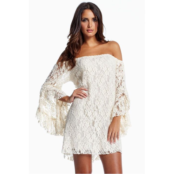 white lace womens dress