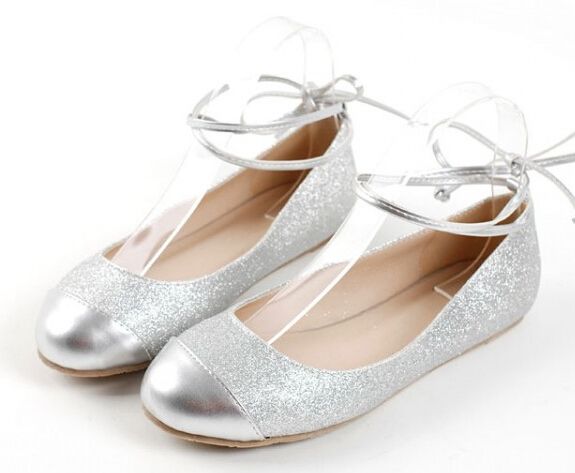 silver ballerina shoes