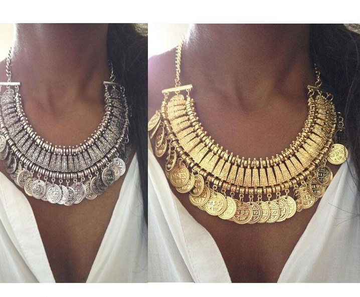 Lot Women Boho Gold/Silver Chain Necklace Choker Statement Bib Pendant Necklaces Lot Women Boho Gold/Silver Chain Necklace Choker Statement Bib Pendant Necklaces