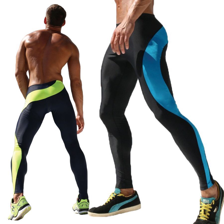 2021 Mens Sport Long Sexy Tight Pants Gym Fashion Ankle Length Pants ...