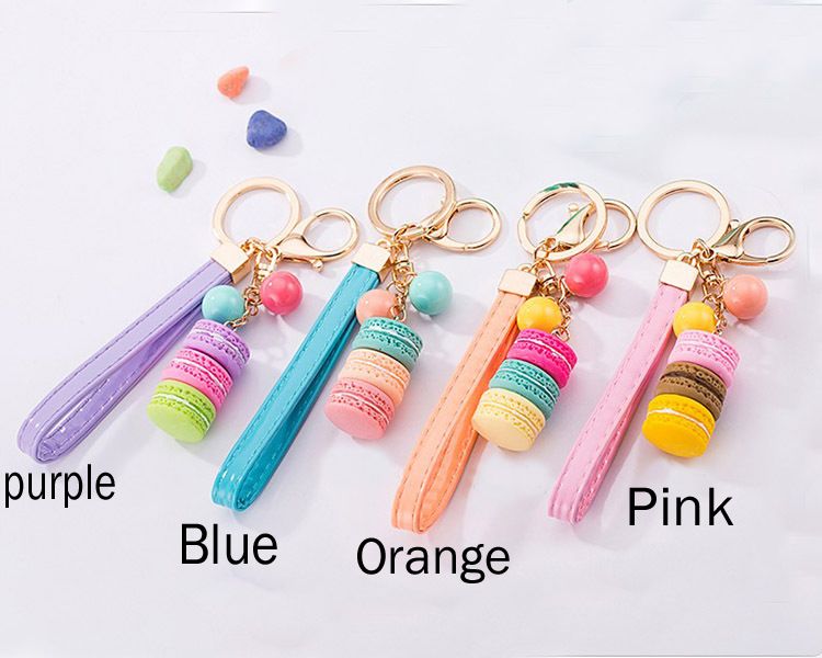 Macaron Cake Dessert Candy Beads Keychain Bag Pendant Key Ring Keyfob Accessories Women Bag Keyrings Free Dhl D334s Cool Keychain Best Friend Keychains From Sea Blooms 3 07 Dhgate Com