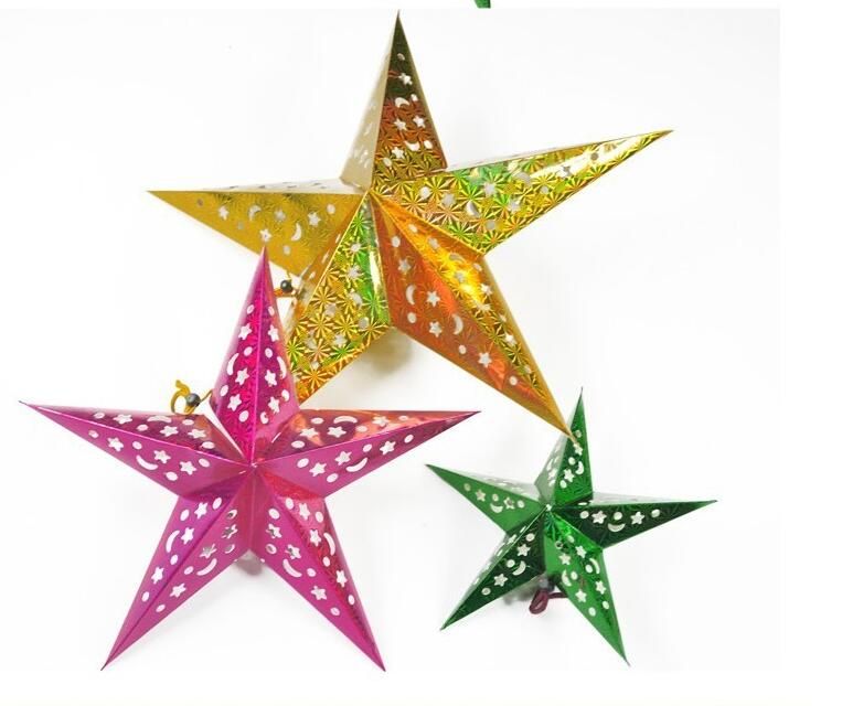 Immagini Natalizie Colorate.Acquista Albero Di Natale Decorato Decorazioni Natalizie Ghirlanda Di Natale Decorazioni Colorate Pieghevoli Stelle Appese Nella Hall Delle Stelle Cs02 A 1 38 Dal Dhhonton Dhgate Com