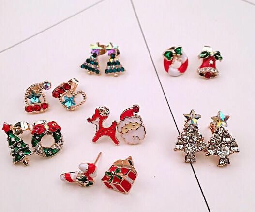christmas stud earrings