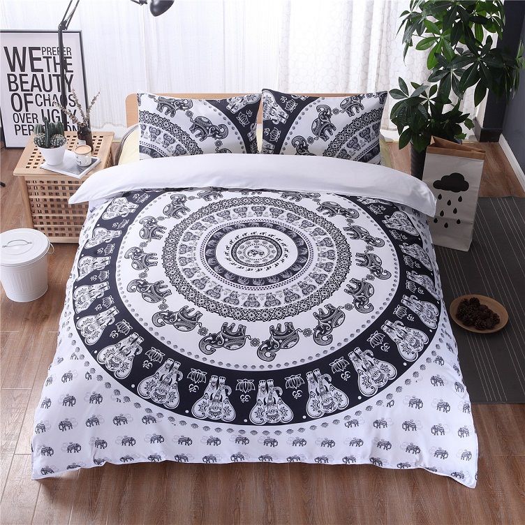 Wholesale National Style Elephant Duvet Cover Set Mandala Duvet