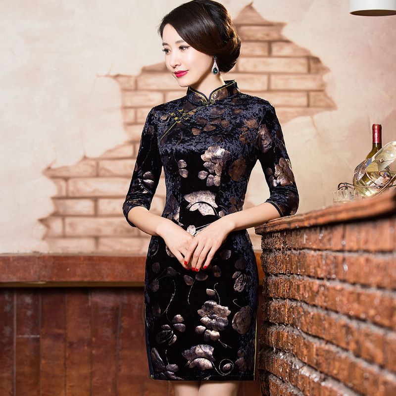 velvet cheongsam