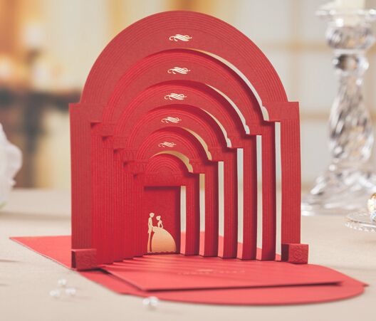luxury 3d wedding invitations cards inner free printing laser